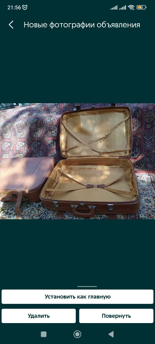 Новый чемодан СССР натуральная кожа, пересылаю по предоплате