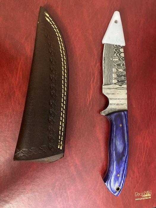 Nóż ze stali damasceńskiej ( 1095 i 15N25) - traperski