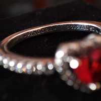 Anel Red Heart Pandora