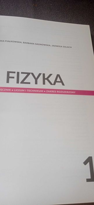 Fizyka 1 zakres rozszerzony technikum liceum nowa