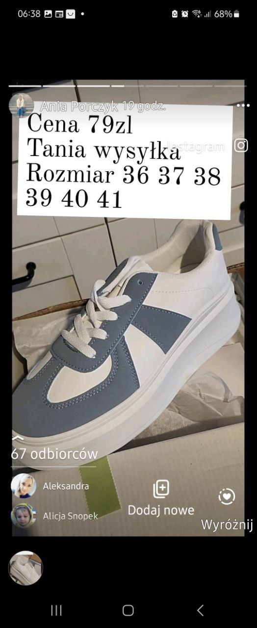 Śliczne buty sportowe damskie z ekoskory