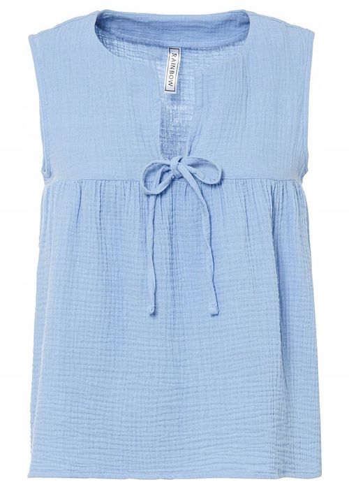 B.P.C bluzka muślinowa bez rękawów oversize niebieska 44.