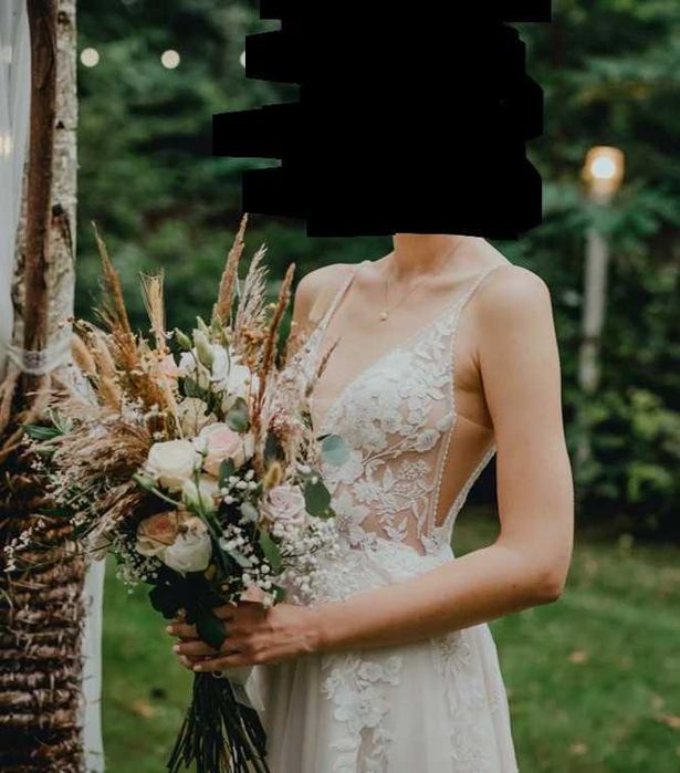 Piękna suknia ślubna, koronka i tiul. Nowa, założona raz, stan idealny