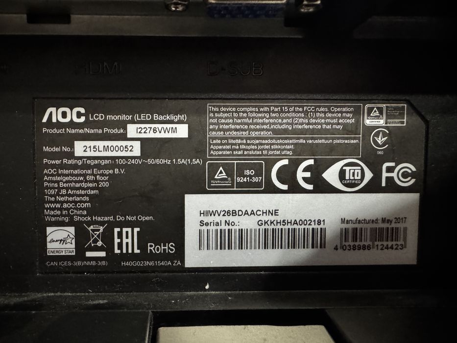 Monitor AOC 215LM00052