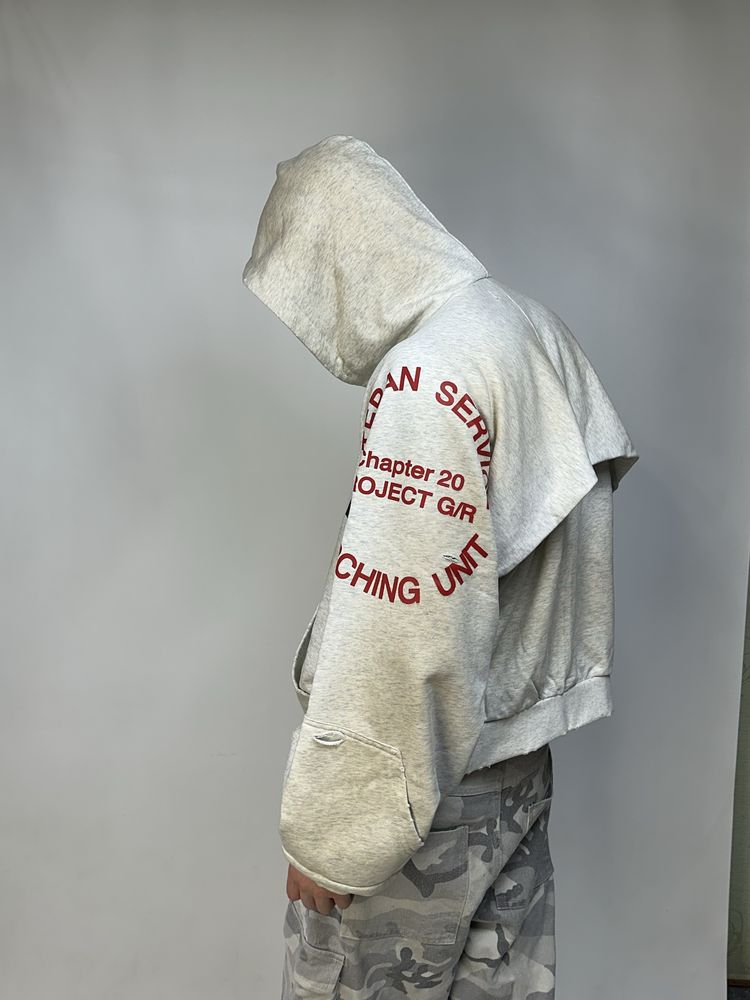 Project G/R Grailz zip up hoodie худи серая сіре худі зіпка зип