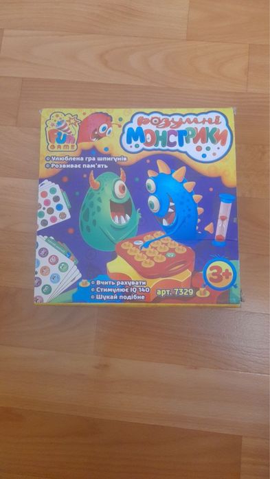 Гра Розумні монстрики настільна гра 4FUN Game 3+