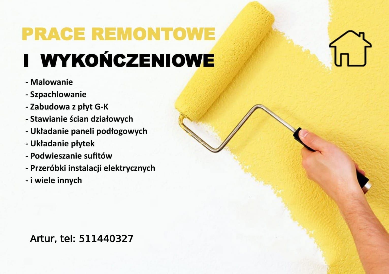 Remonty, wykończenia wnętrz