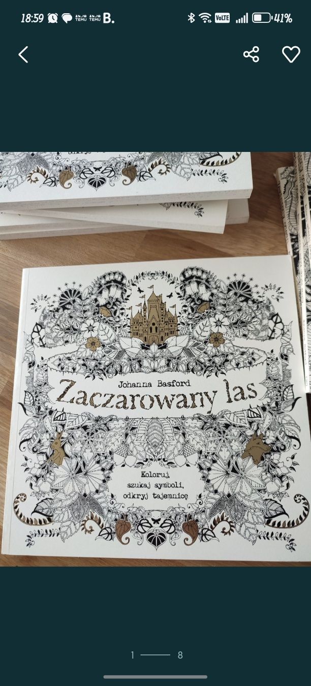 Kolorowanka zaczarowane las, zaginiony ocean komplet