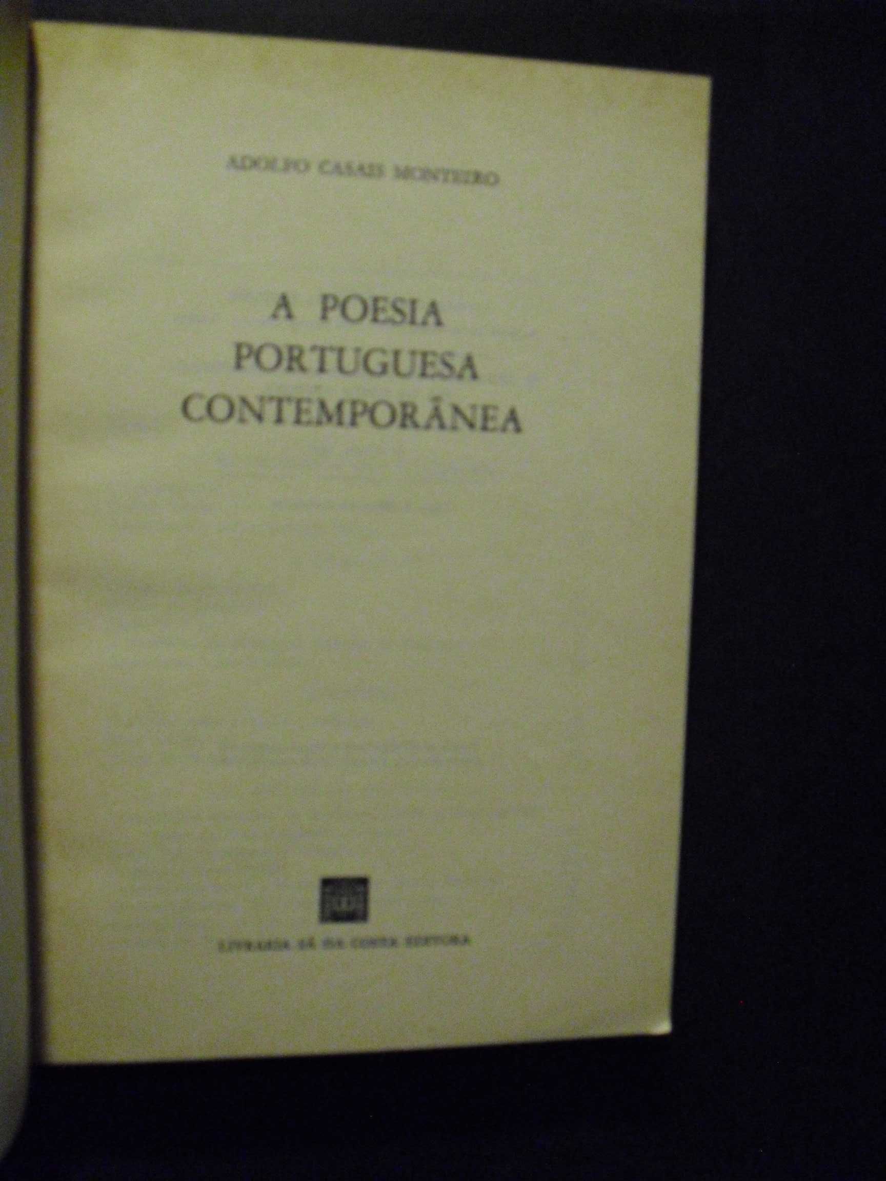 MONTEIRO (ADOLFO CASAIS)- A POESIA PORTUGUESA CONTEMPORÂNEA