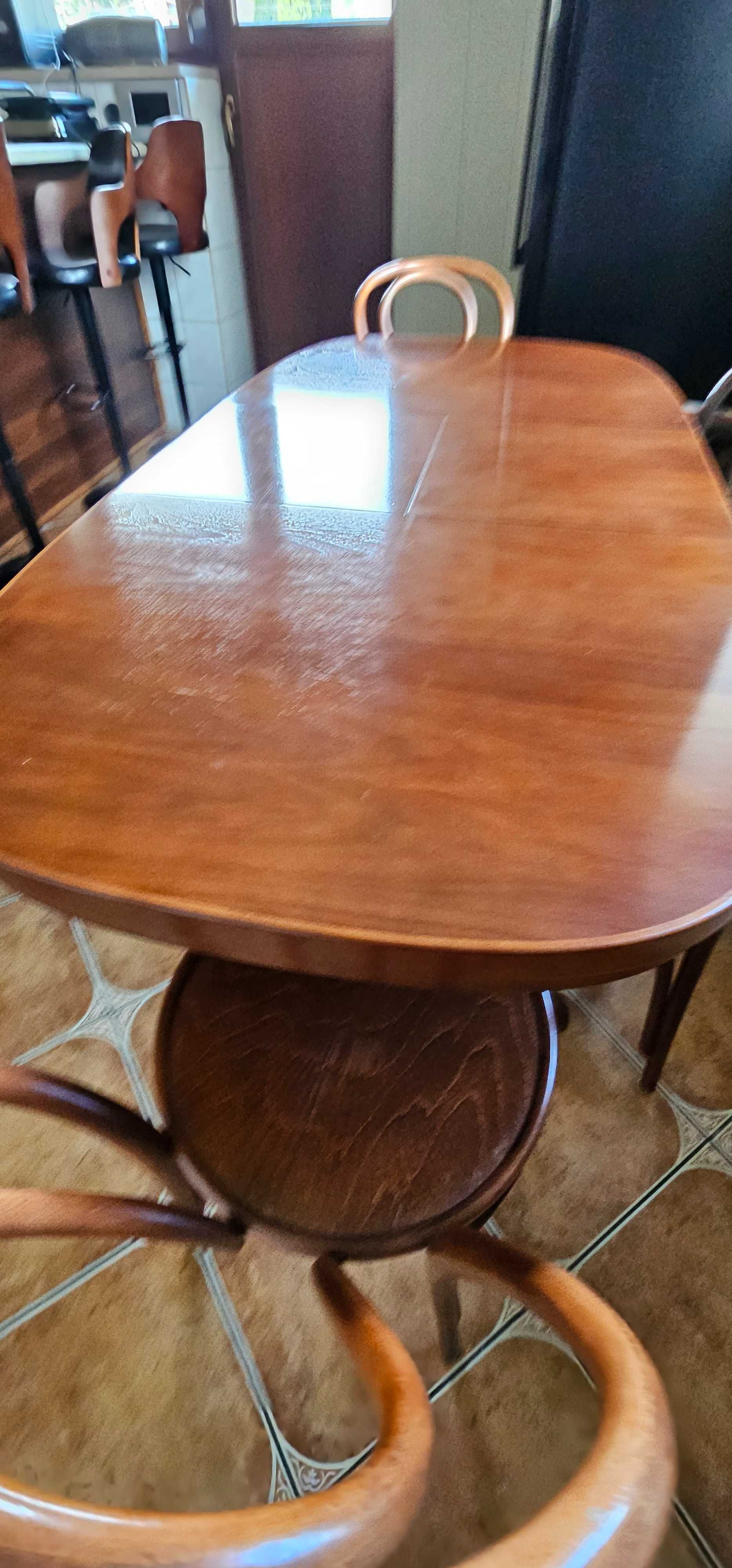 Stół drewniany , solidny !! Z 6 krzesłami