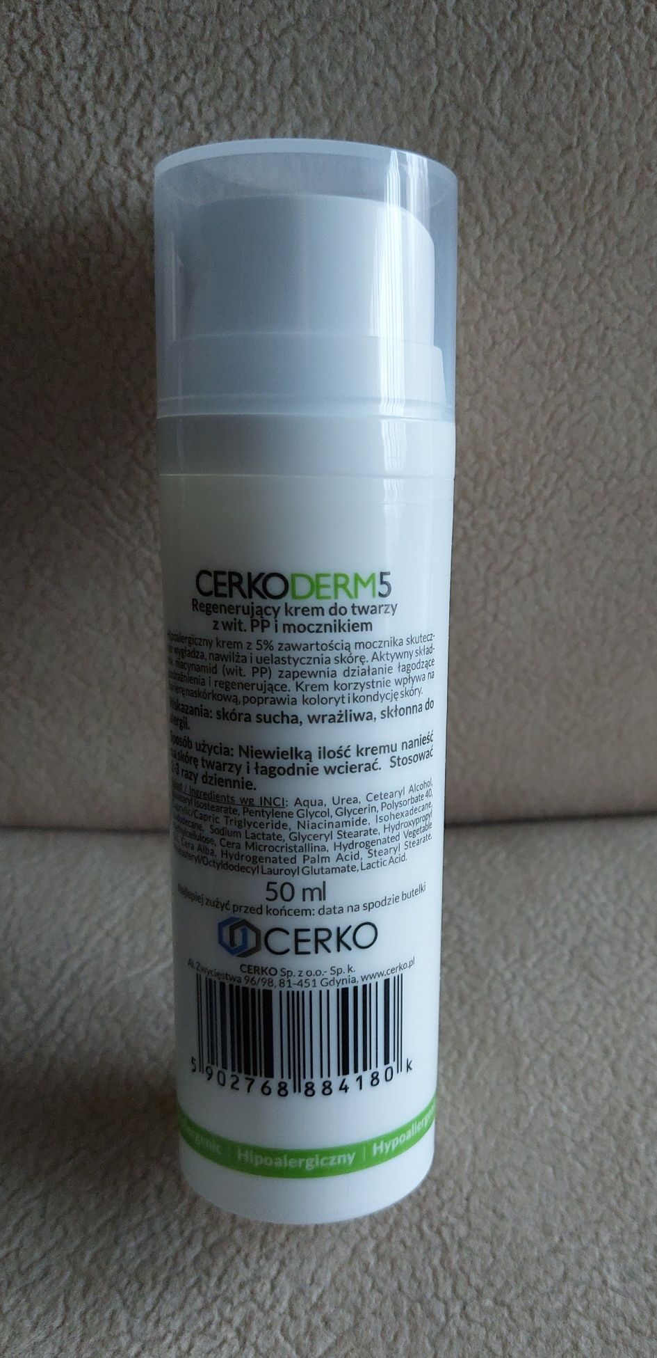 Cerkoderm5, regenerujący krem do twarzy 50 ml