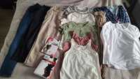 Paczka ubrań ciążowych H&M spodnie koszulki Rajstopy
