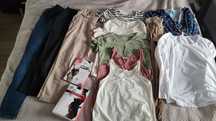 Paczka ubrań ciążowych H&M spodnie koszulki Rajstopy
