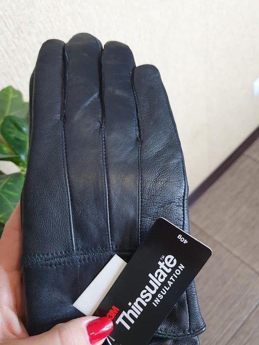 Якісні шкіряні рукавички Thinsulate, нові, бирки