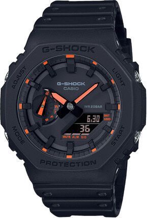 Casio G-Shock GA-2100-1 Чорні Зелені Сині Прозорі Годинник Касіо