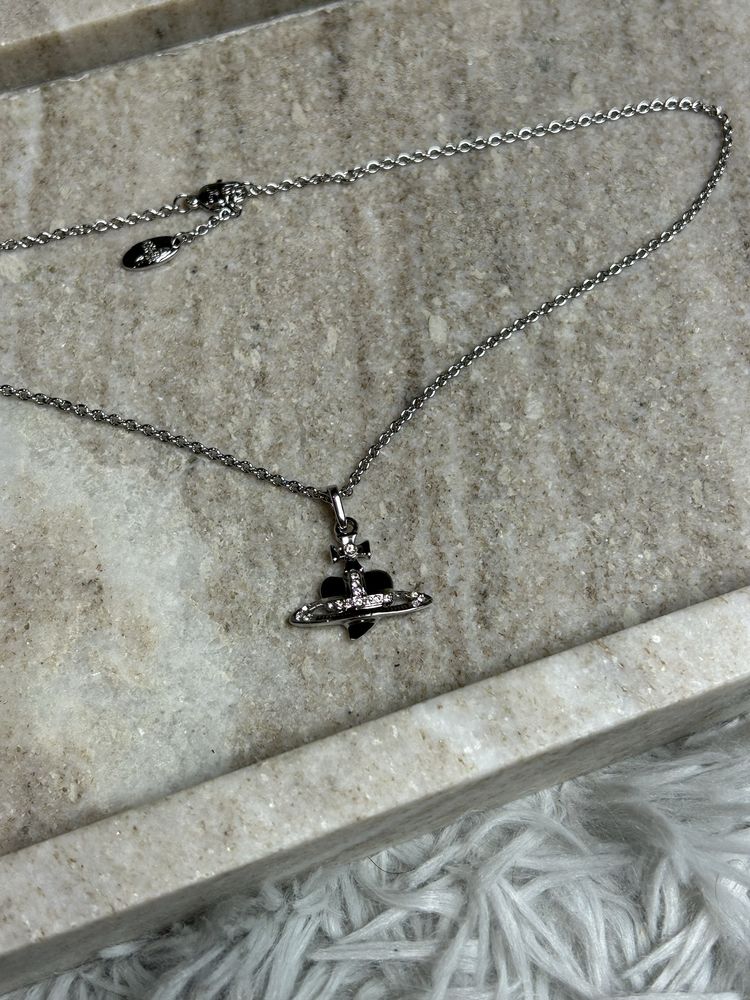 Vivienne Westwood Mini Black Heart Necklace подвеска кулон