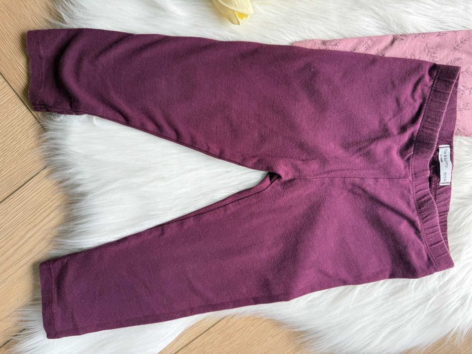 2 pak legginsy ciemno fioletowy mahoń rózowe sinsay r. 92