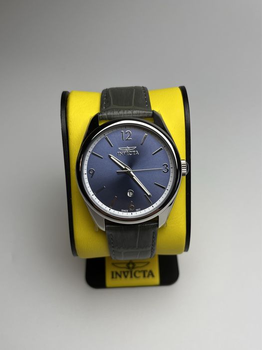 Invicta 47800, чоловічий годинник зі шкіряним ремінцем, інвікта