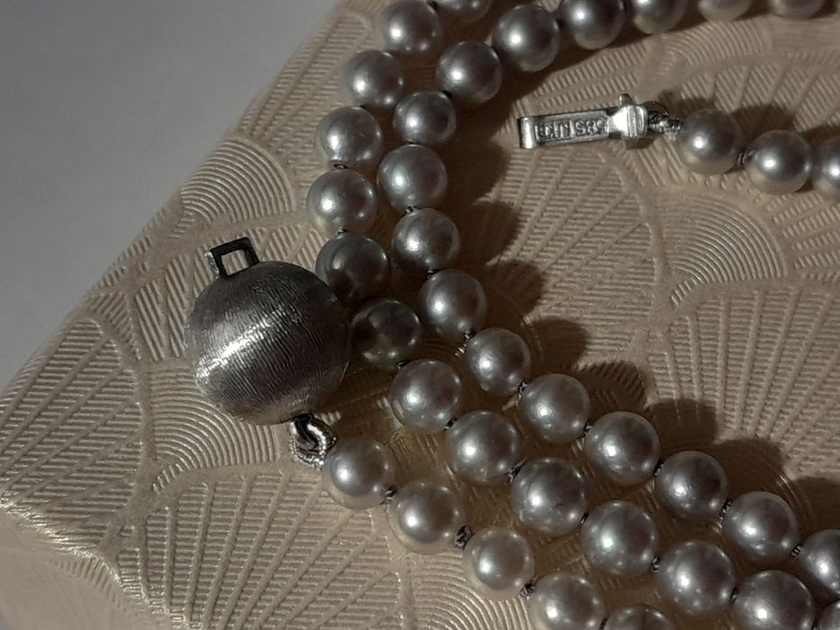 Naszyjnik Złoto 585  Perły Akoya Certyfikat