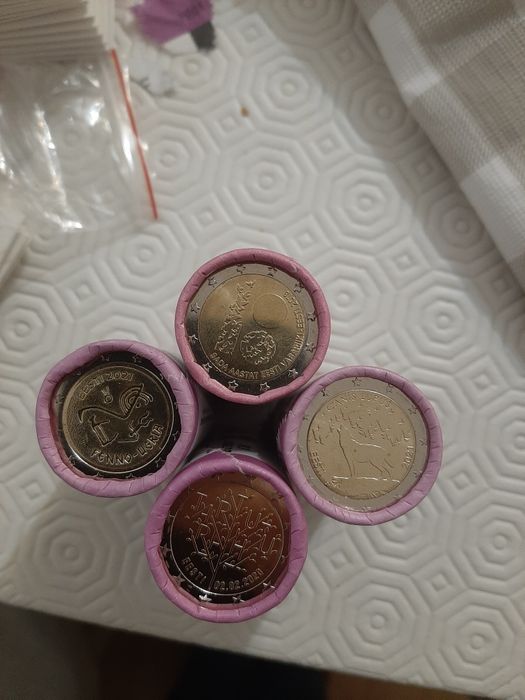 Rolos moedas de 2 euros comemorativas