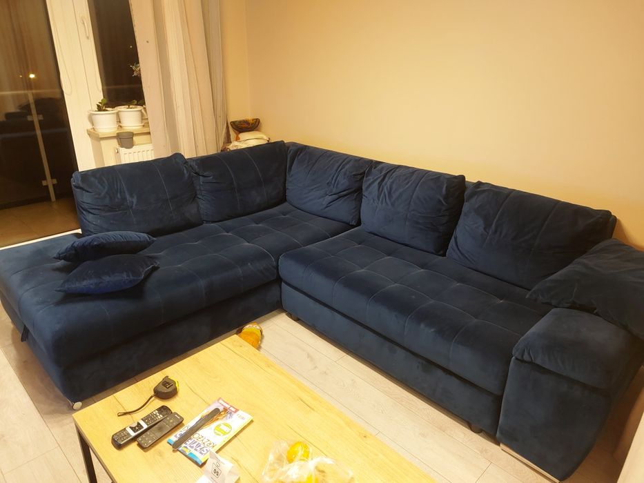 Narożnik Black Red White duży 220x270 funkcja spania rozkładany