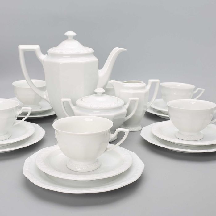 -ARTexpert- Serwis ROSENTHAL biała MARIA 6os. filiżanek