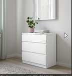 Комод з шухлядами тумба біла Ikea