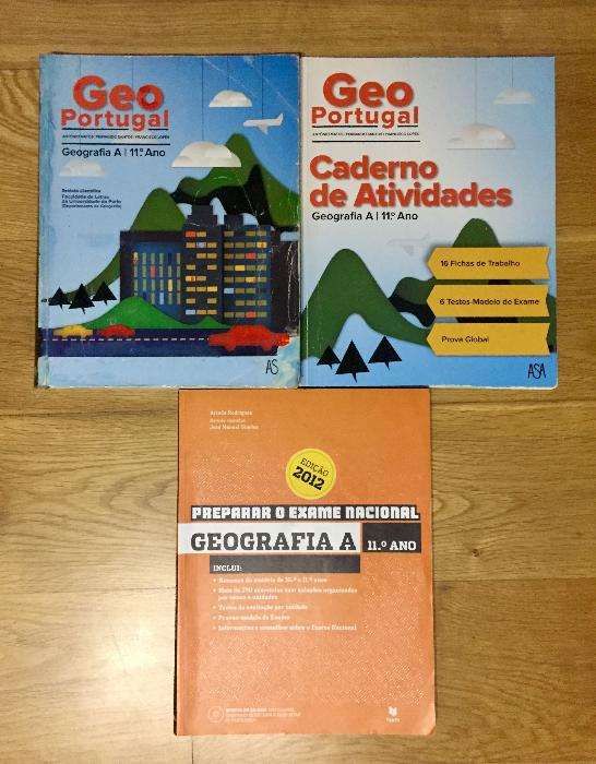 Manual, caderno de activid. e livro de prep para exame Geog A 11ºano