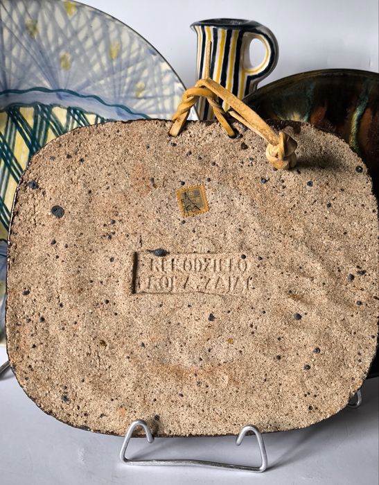 Plakieta Mi sygnowana Mirostowice piekna stara ceramika