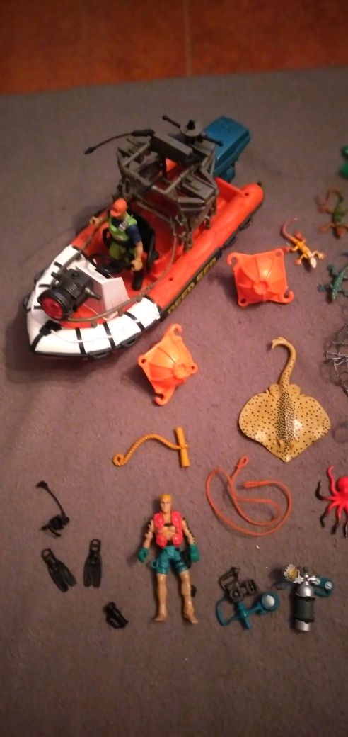 Barco de Resgate,Deep Sea,Action Figures+Fato de Mergulho+Acessórios