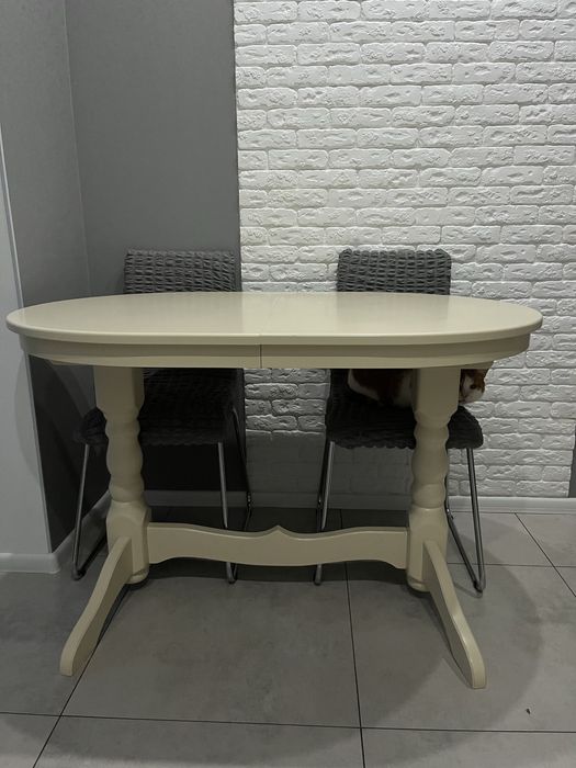 Деревяний розкладний стіл 120*80