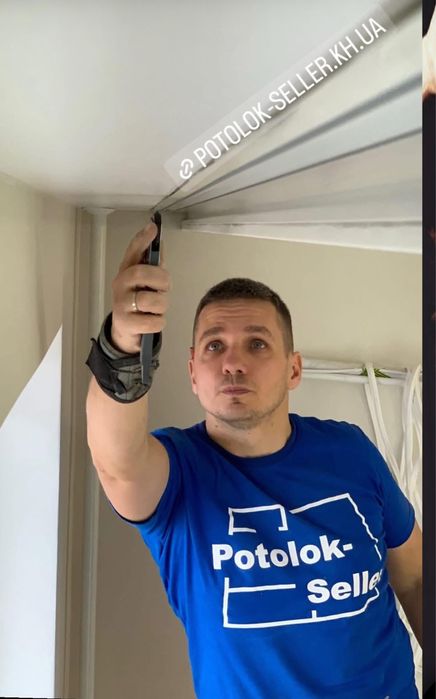 Установка натяжные потолки