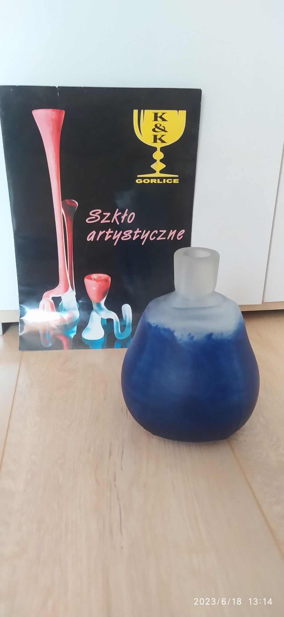 Ozdobna butelka #2 ręcznie robiona wyprodukowana w Polsce Huta K&K