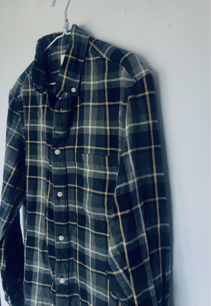 H&M koszula w kratę regular fit L M logg rock grunge