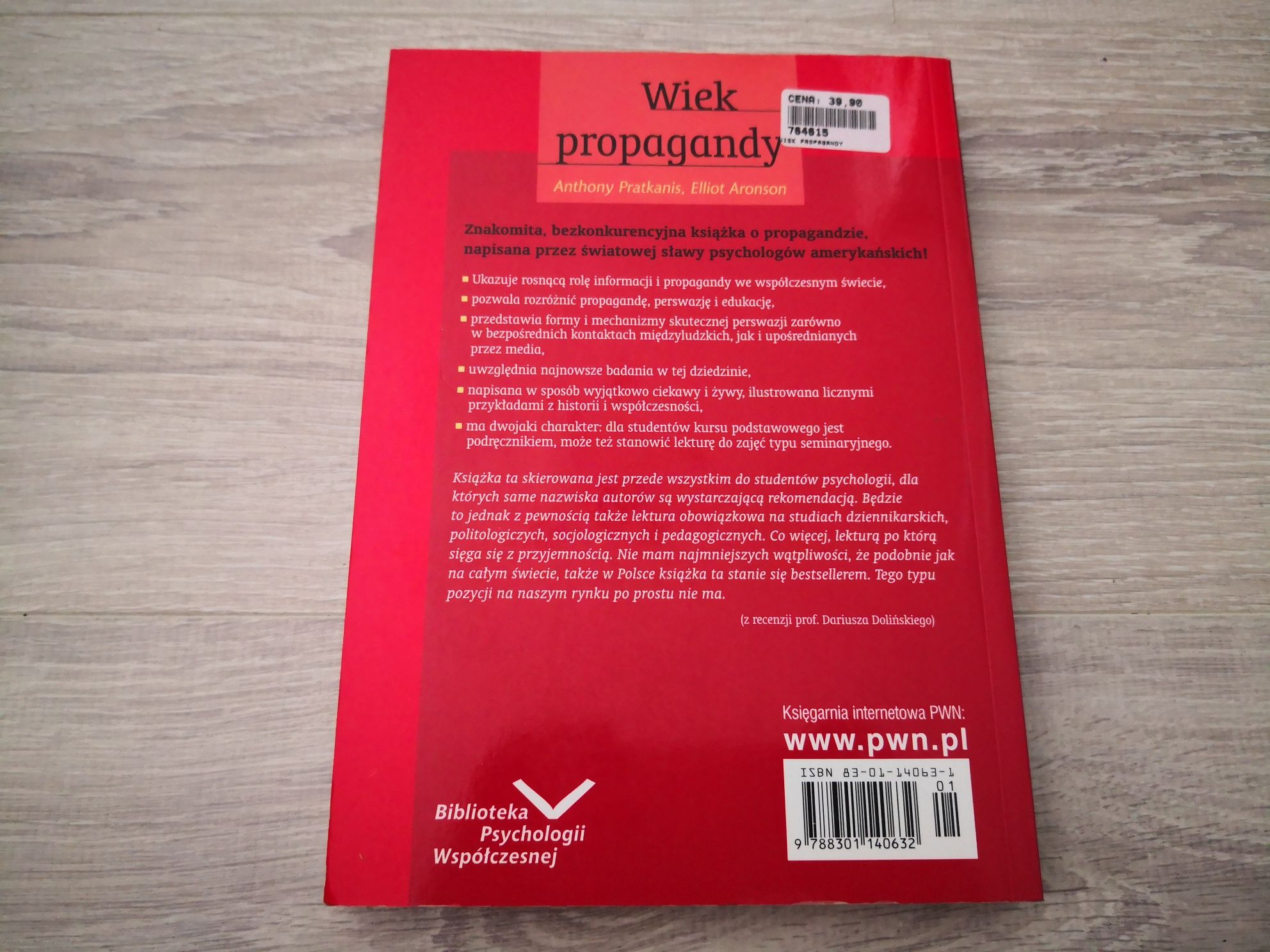 Wiek propagandy : Anthony Pratkanis, Elliot Aronson