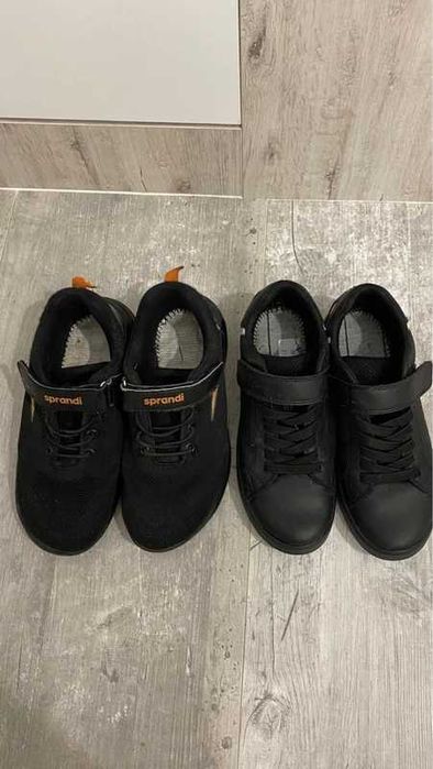Buty chłopięce Geox i Sprandi r 35, czarne , dwie pary