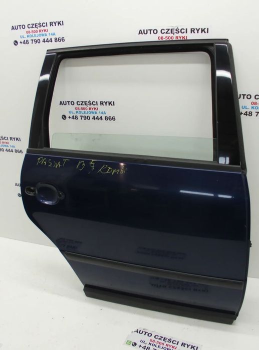 VW Passat B5 kombi Drzwi LN5Y Prawy Tył Zamek Boczek Szyba Zawiasy