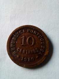 Moeda de 10 centavos 1930 cabo verde.