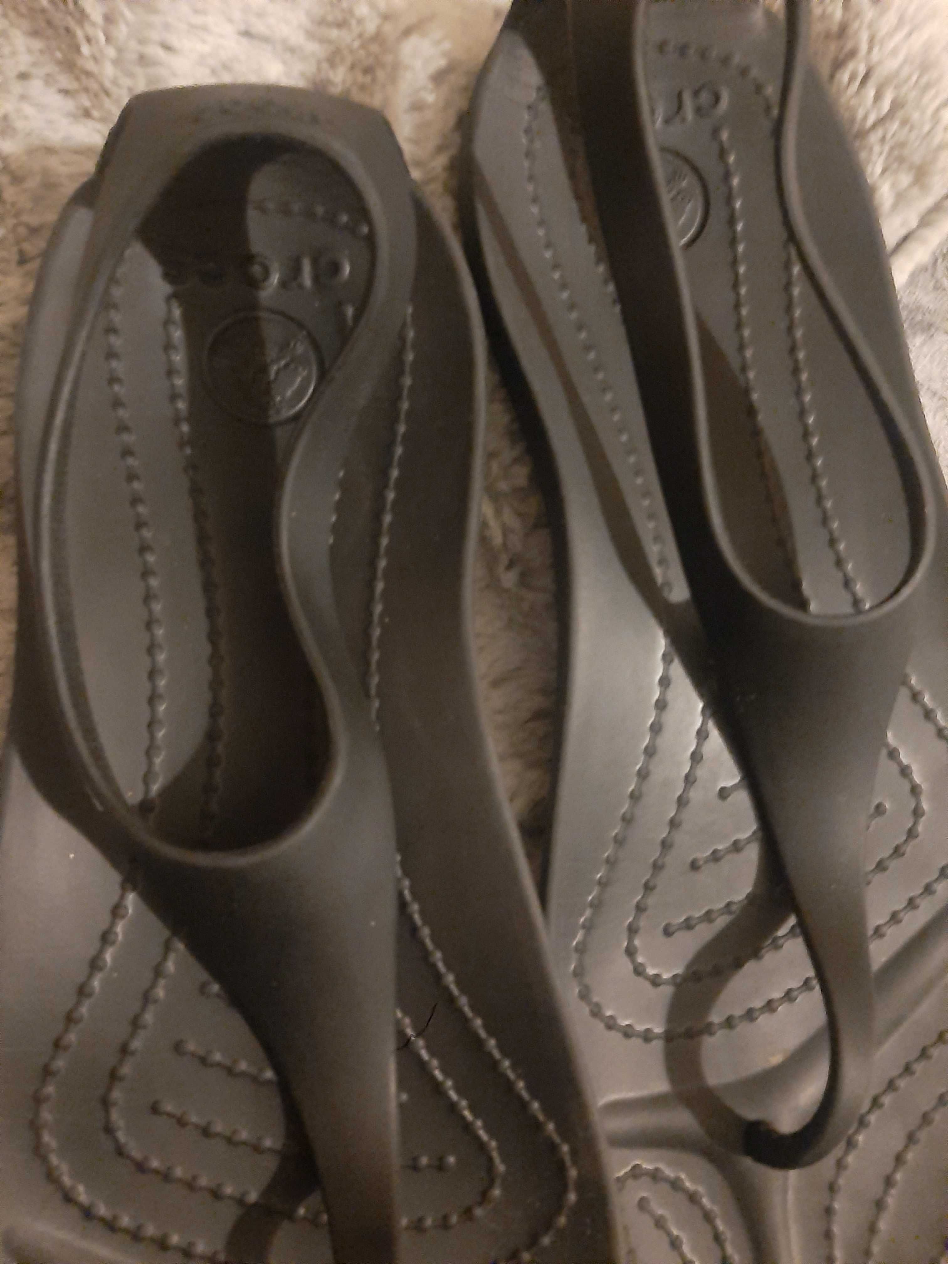 Sandały japonki buty do wody Crocs sexi flip czarne 37 w6