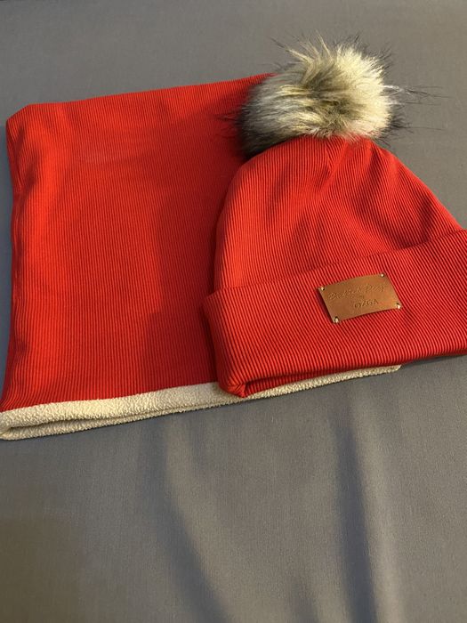 Czapka plus komin na polarku