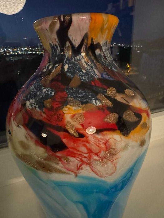 Ręcznie wykonany Wazon Szklany w Stylu Murano