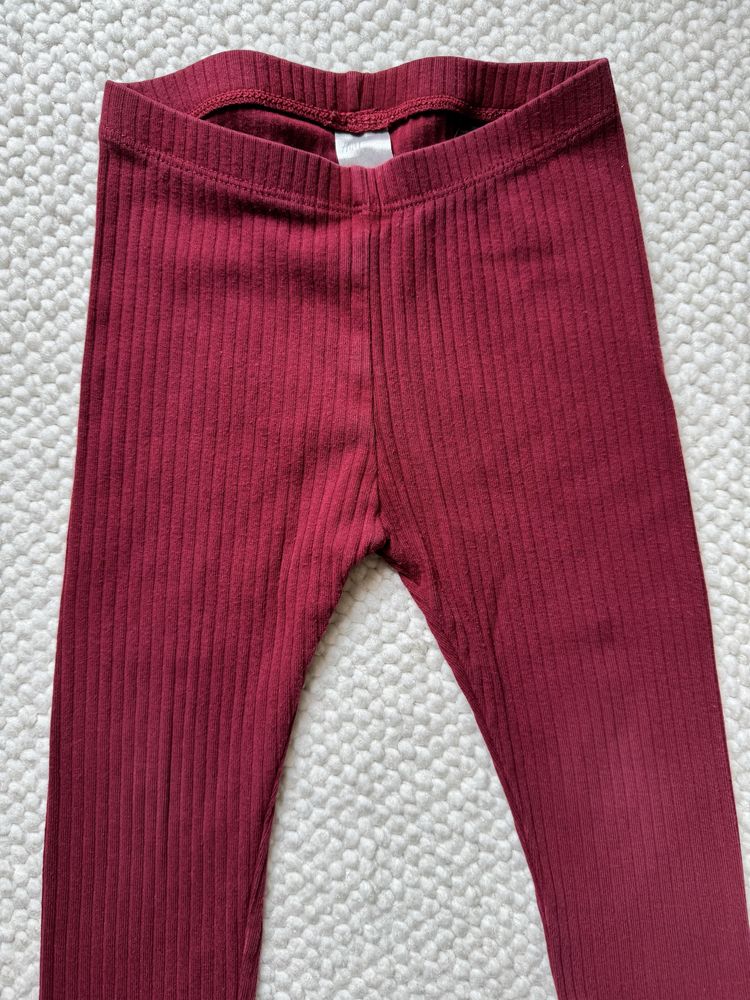 Legginsy w prążek, H&M, rozm. 86, bez ocieplenia