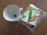 Hario v60-02 dripper CERAMICZNY zaparzacz do kawy plus filtry