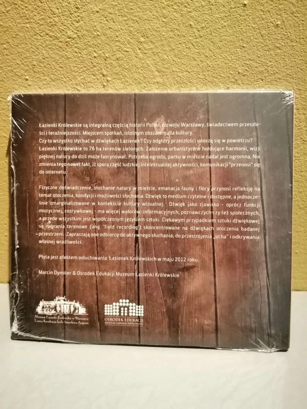 Płyta CD z dźwiękami z Łazienek Królewskich w oryginalnej folii