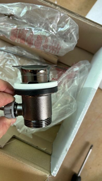 HANSGROHE Komplet odpływowy czarny chrom szczotkowany