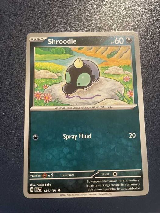 Shroodle 120/191 Common | Surging Sparks | Pokemon Card