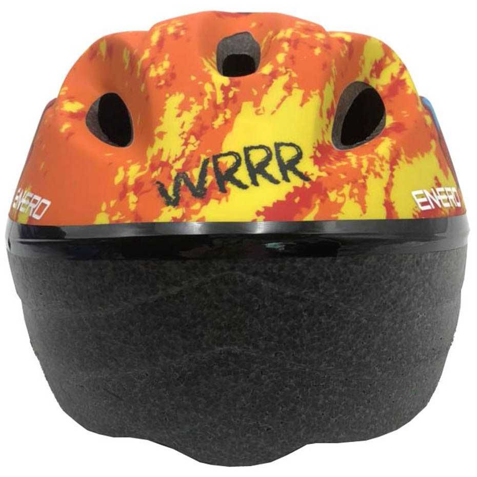 Kask rowerowy dla dzieci regulowany Car 51-53 cm Enero pomarańczowy