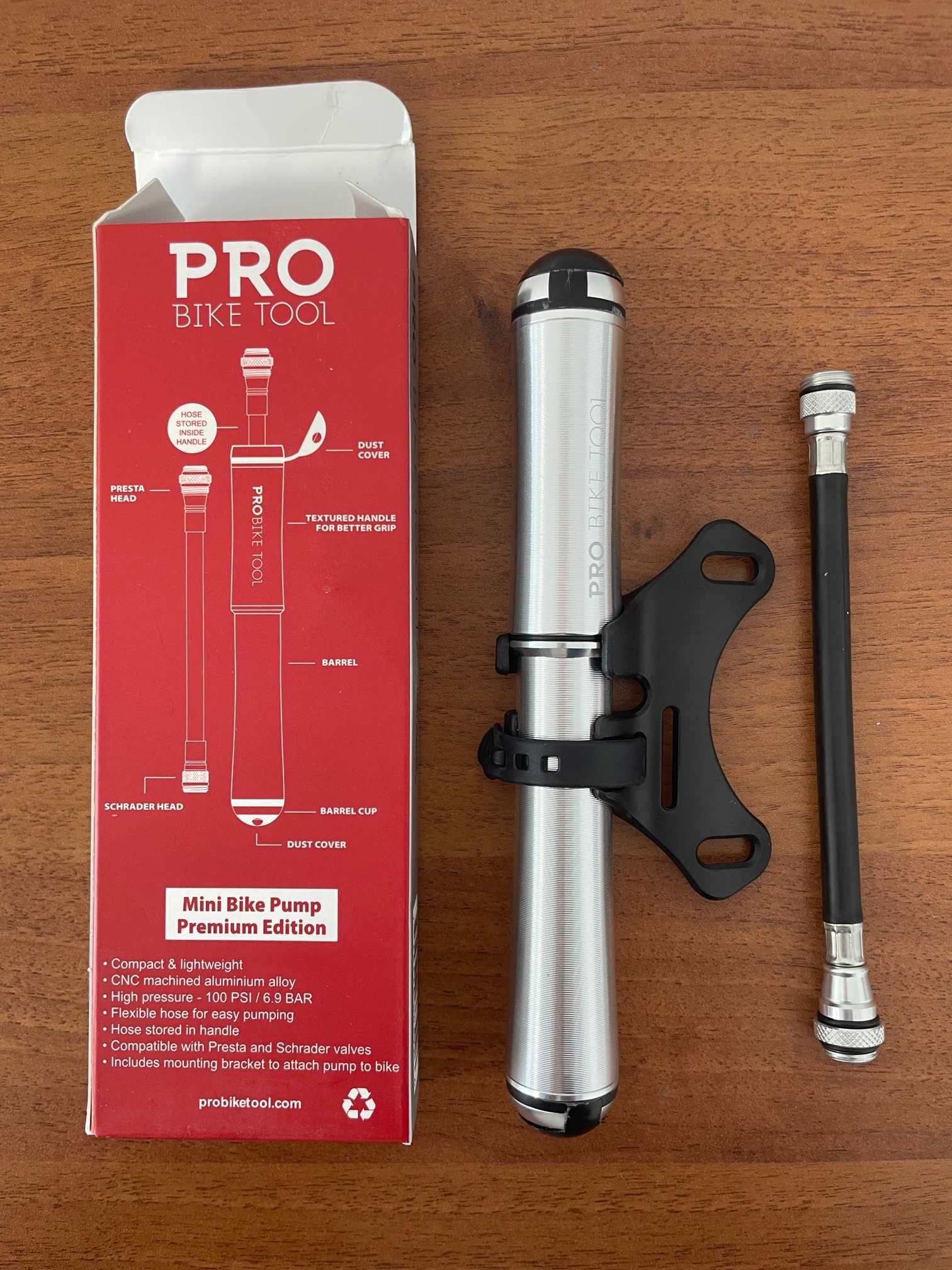 Mini pompka rowerowa  – pasuje do zaworów Presta i Schrader