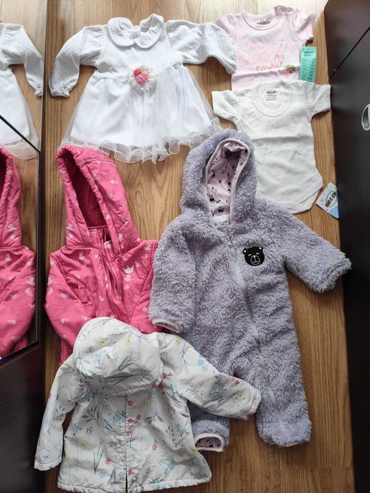 Paczka ubranek 56/62 + gratisy Wyprawka