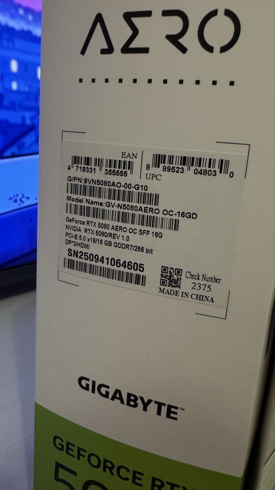 RTX 5080 Aero Oc Sff 16g